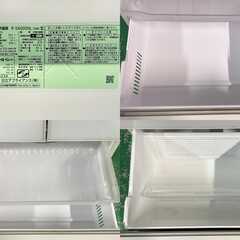 【左開き/正常動作品】HITACHI 5ドア冷蔵庫 R-S4000HL ホワイト 401L クリスタルドア 真空チルド 新鮮スリープ野菜室 自動製氷 中古 簡易清掃済の画像