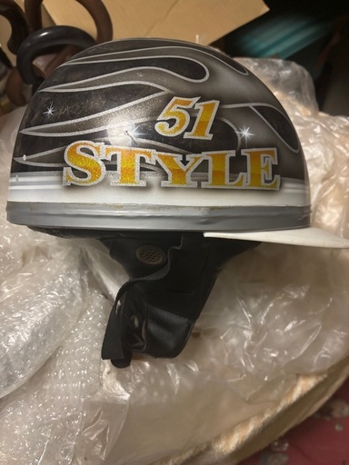 立花三つボタン当時物バイクヘルメット