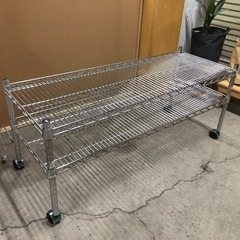 スチールラック ロータイプ キャスター付き 120cm×45cm...