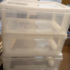 プラスチックケース　引き出し　三段チェスト　タンス