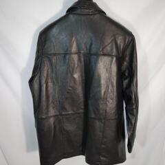 BLACK LEDER 黒 ラムレザーコート 本革 ラム革　紳士　Lサイズの画像