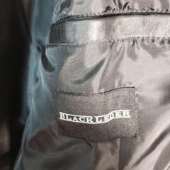 BLACK LEDER 黒 ラムレザーコート 本革 ラム革　紳士　Lサイズの画像