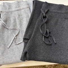 UNIQLOウォッシャブルリブニットパンツ2枚