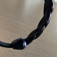 編み込み ヘアゴム　黒〜ダークブラウンの画像