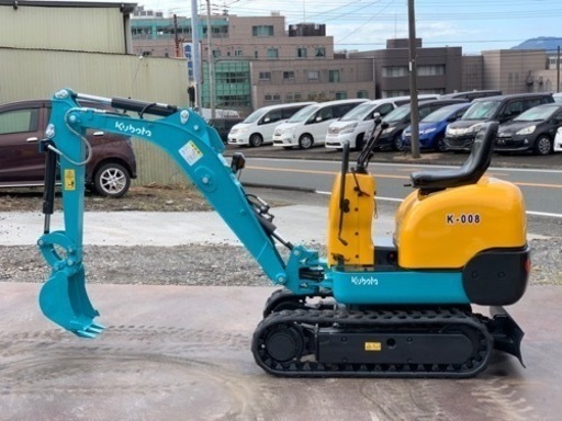 クボタ ミニユンボ K-008☆ 747時間 ☆ 操作パターン切り替え可能