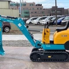  クボタ ミニユンボ　K-008★ 747時間 ★　操作パターン切り替え可能　ゴムキャタ　0.8トンクラス　　全国陸送可能　下取りOK の画像