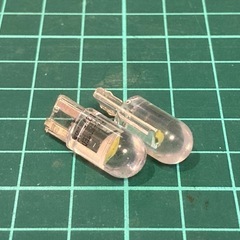 ガラスシェル T10 Cob LED ホワイト ポジション ナンバー灯 車 バイク カスタムの画像