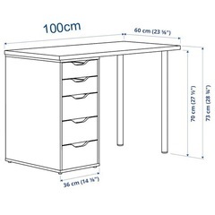 【あげます】IKEA 　デスク　勉強机　幅100cmの画像