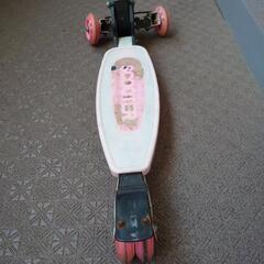 3輪キックボード　SCOOTER 白ピンクの画像