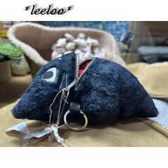 里親募集★くろねこ★黒猫のポーチ★しっぽ付★小の画像
