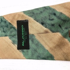 ネクタイ 中古 美品 シンプル 柄物ナロータイレギュラータイMr.JUNKOミスタージュンコの画像