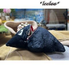 ★★里親募集中★超デカ黒猫ヤローのポーチ★★の画像