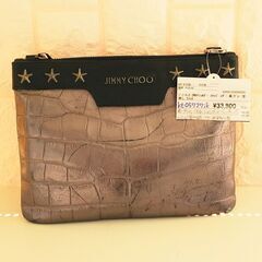JIMMY CHOO　2wayショルダー　スタッズ　レザー　ブラ...