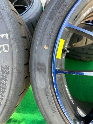 【2本での出品】レイズ G025 19インチ 10.5 & RE71RS  175 35r 19