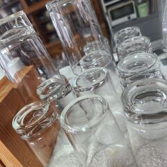 【お取引中】２種類(計１２個)　お冷グラス、瓶ビールのグラスに最適？