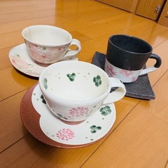信楽焼き　コーヒーカップ