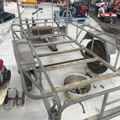 【福岡県みやま市】 農業用 トレーラー 耕運機 管理機 テーラー テイラー 牽引 運搬 積載 荷台 中古品【管理番号　農機具037】の画像
