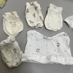 ベビー肌着　ミトン　帽子の画像