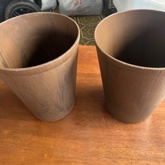 木目調のゴミ箱　セット