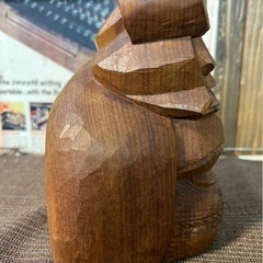 大国様　一刀彫　木製　置物　の画像