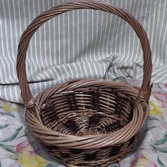 深みのある色合いとグラデーションにうっとり。取っ手付きかご②（や...