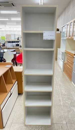 ★ジモティ割あり★  本棚 白 H174.6×D30×W45 クリーニング済み TJ10791