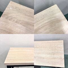 ASPLUND カフェカウンター H720 ネイルテーブル カウンター 机 木目調 デスク カフェ サロン 作業台 コンセント付 の画像