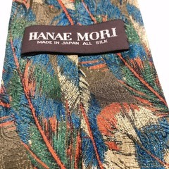ネクタイ 中古 美品 シンプル 柄物ナロータイレギュラータイHANAE MORIハナエモリの画像