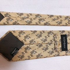 イブサンローランDURB DURBESSAINTLAURENTネクタイ中古黄色 の画像
