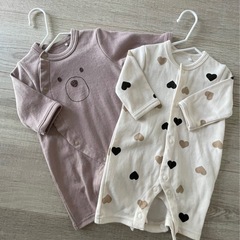 【2枚セット】ベビー服　カバーオール　50〜60cmの画像