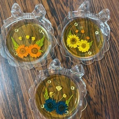 
押し花コースター