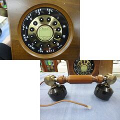 アンティーク調 電話機 HENTAK LIMITED HT-00 SIECLE プッシュフォン レトロ調 通電確認済み 壁掛け 札幌市西岡店の画像