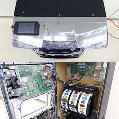 千歳市/恵庭市 サミー パチスロ ディスクアップ ZS ホワイトパネル コイン不要機 100V 無段階Vol. スロットの画像