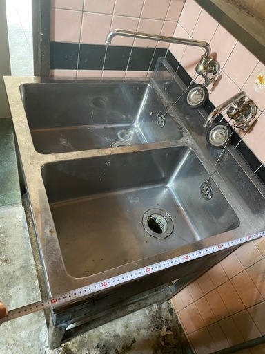 ステンレス　二層シンク