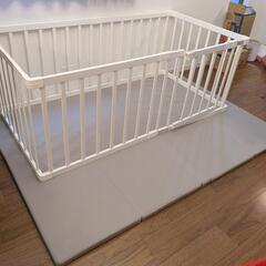木製　カトージ　ベビーサークルの画像