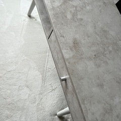 セラミック調 大理石風 引き出し付きテーブルの画像