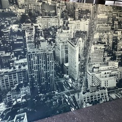大型　都市高層ビル　風景画　インテリアパネル　モノクロインテリアパネル　　の画像