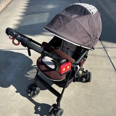 Combi ベビーカー ブラウン ボーダー 新生児 出産祝い 2way