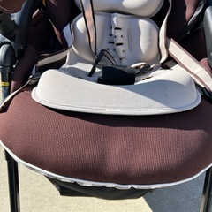 Combi ベビーカー ブラウン ボーダー 新生児 出産祝い 2wayの画像