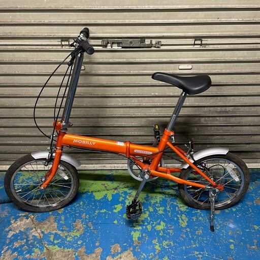 【SALE】 2/8販売済HH】MOBILLY 折り畳み自転車 MICROBIKE オレンジ【現状 自転車本体