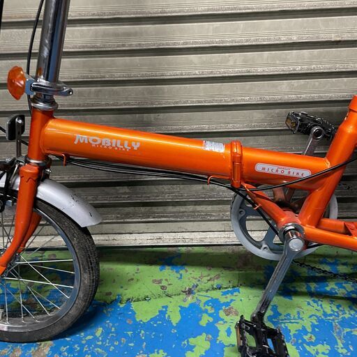 2/8販売済HH】MOBILLY 折り畳み自転車 MICROBIKE オレンジ【現状