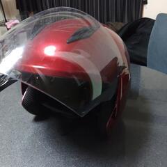 バイクヘルメット赤色