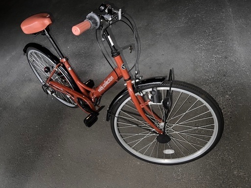 ボルディ(Voldy.Collection)ブラウン色の折りたたみ自転車をお譲りします 