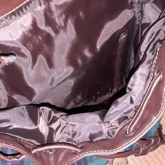 ☆新品☆＊グリーン系チェック柄の起毛素材のリュック＊の画像