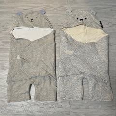 足つき　おくるみ　キルティング　50〜70サイズ　