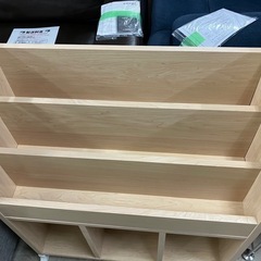 O2502-094 絵本ラック おもちゃ収納 ベージュ キズ汚れ有りの画像