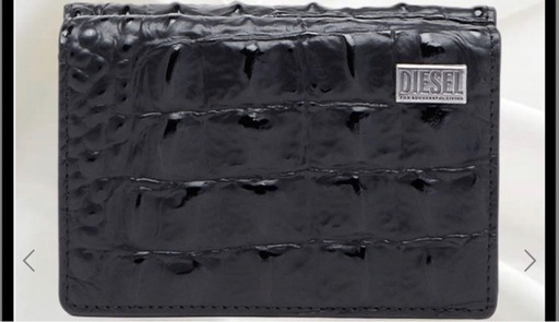 DIESEL(ディーゼル)  定価40700円メンズ カウレザー クロコ 三つ折り財布