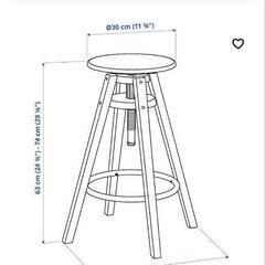 4脚セット　カウンターチェア　ブラックの画像