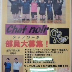 木更津バレーボールクラブ【Chat noir】黒猫🐈‍⬛がチームマスコットキャラクターです - メンバー募集
