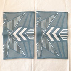 【XXL】膝圧縮スリーブ 膝当て圧縮カバー 膝の痛み 半月板 緩和 膝当て 青の画像